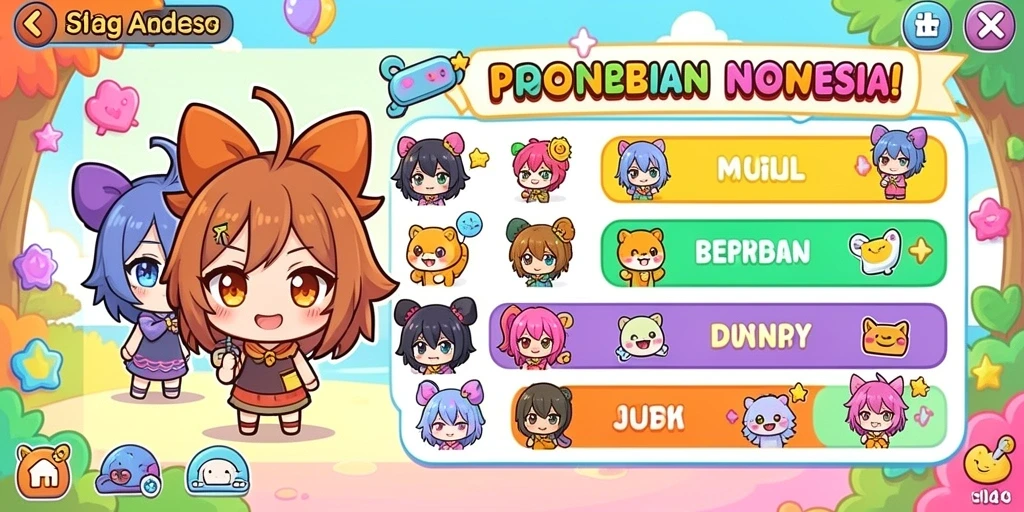 Fitur chat untuk berinteraksi dengan pemain lain.